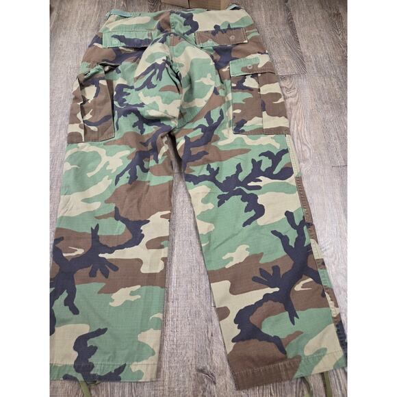 US Army Pants Medium Short Woodland Camo BDU Hot Weather Uniform Ripstop 32x29 - Picture 6 of 6